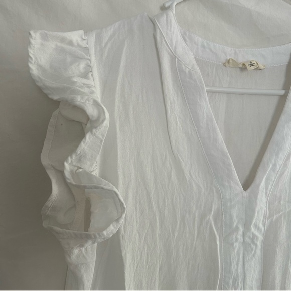 Elegant White Ruffle Dress - Picture 4 of 5